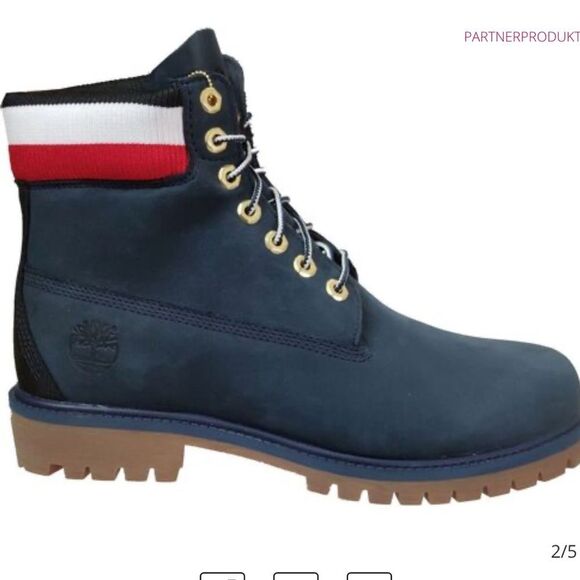 Timberland Heritage 6-Inch Waterproof Boot Navy Nubuck Size 9 Nwt - Picture 2 of 12